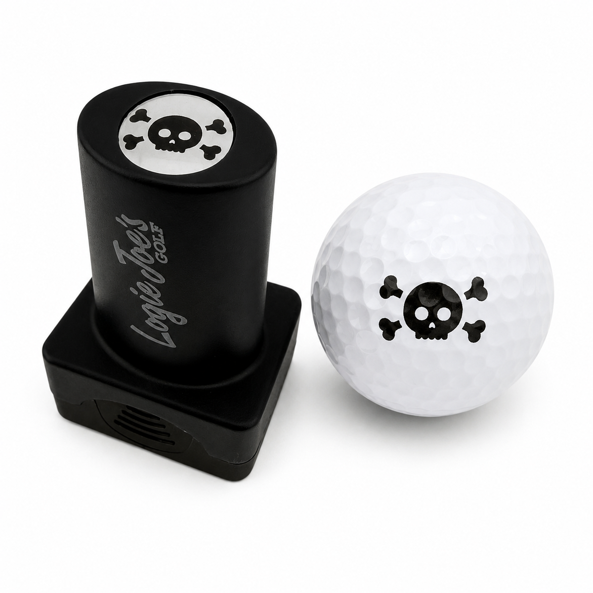 Skull & Bones Stamp | Quick-Dry Ink Stamper | Easy Ball Identification | Fun Golf Gift