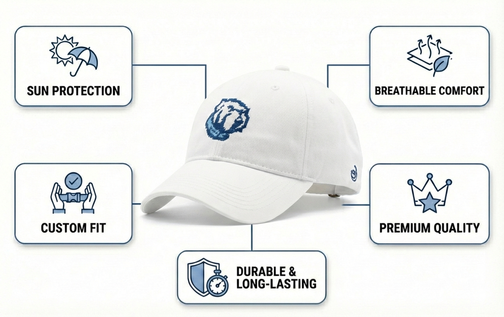 Citadel Bulldog Mascot Twill Embroidered Brim Hat Cap