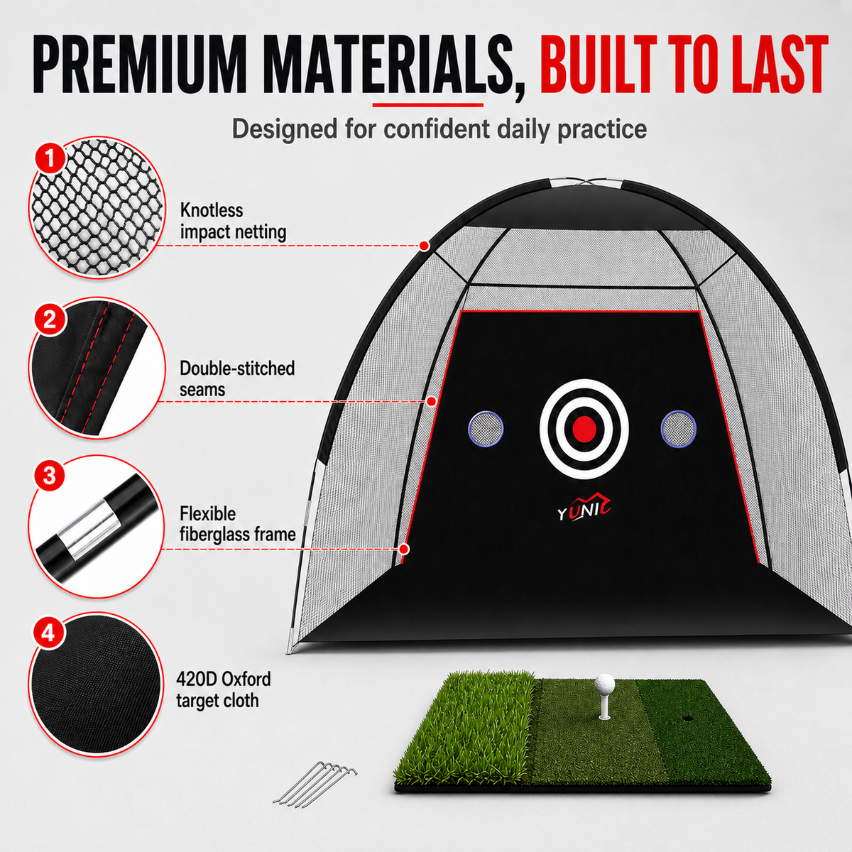 Golf Practice Net - Tent Style (10ft x 7ft)