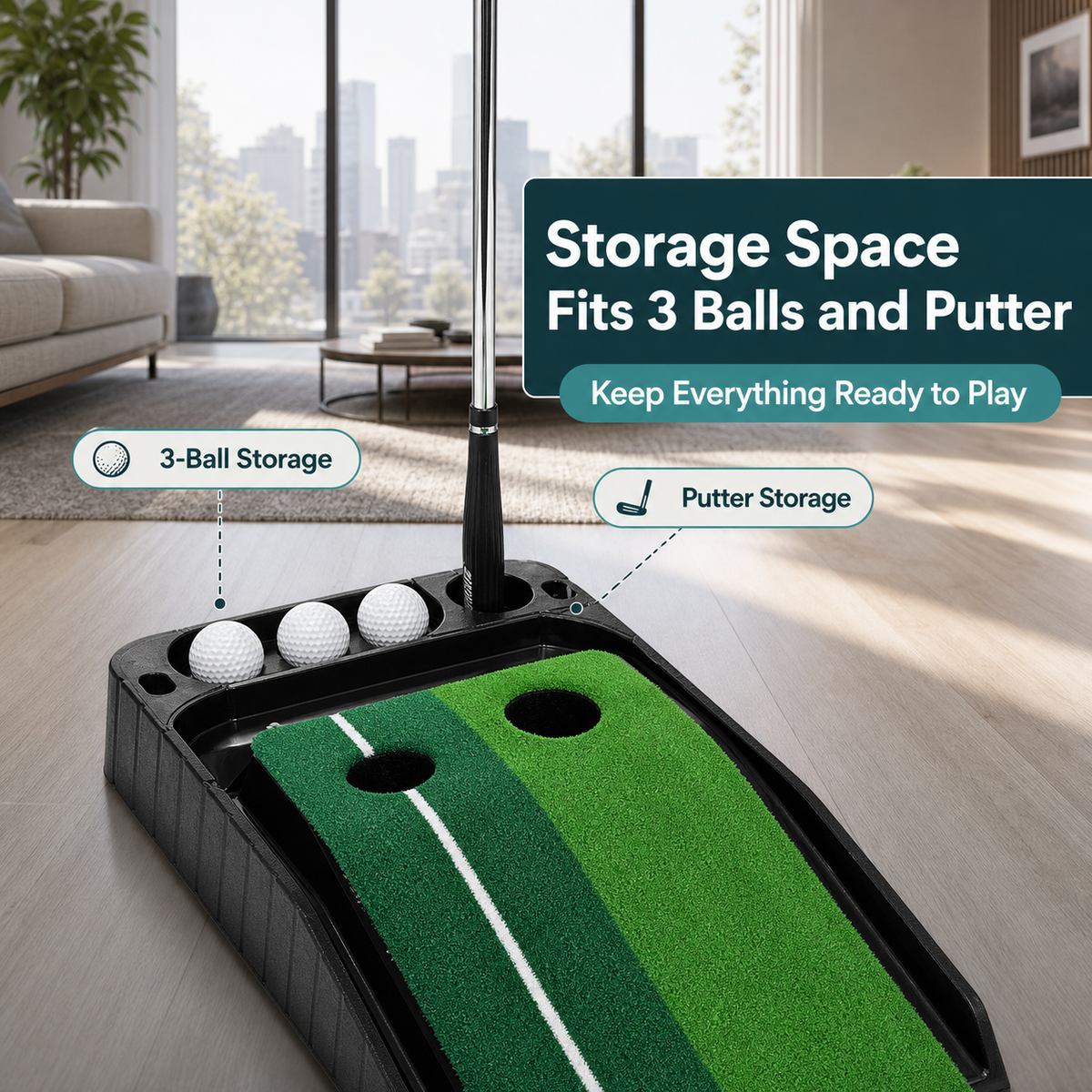 Golf Putting Mat Portable (8FT/10FT)