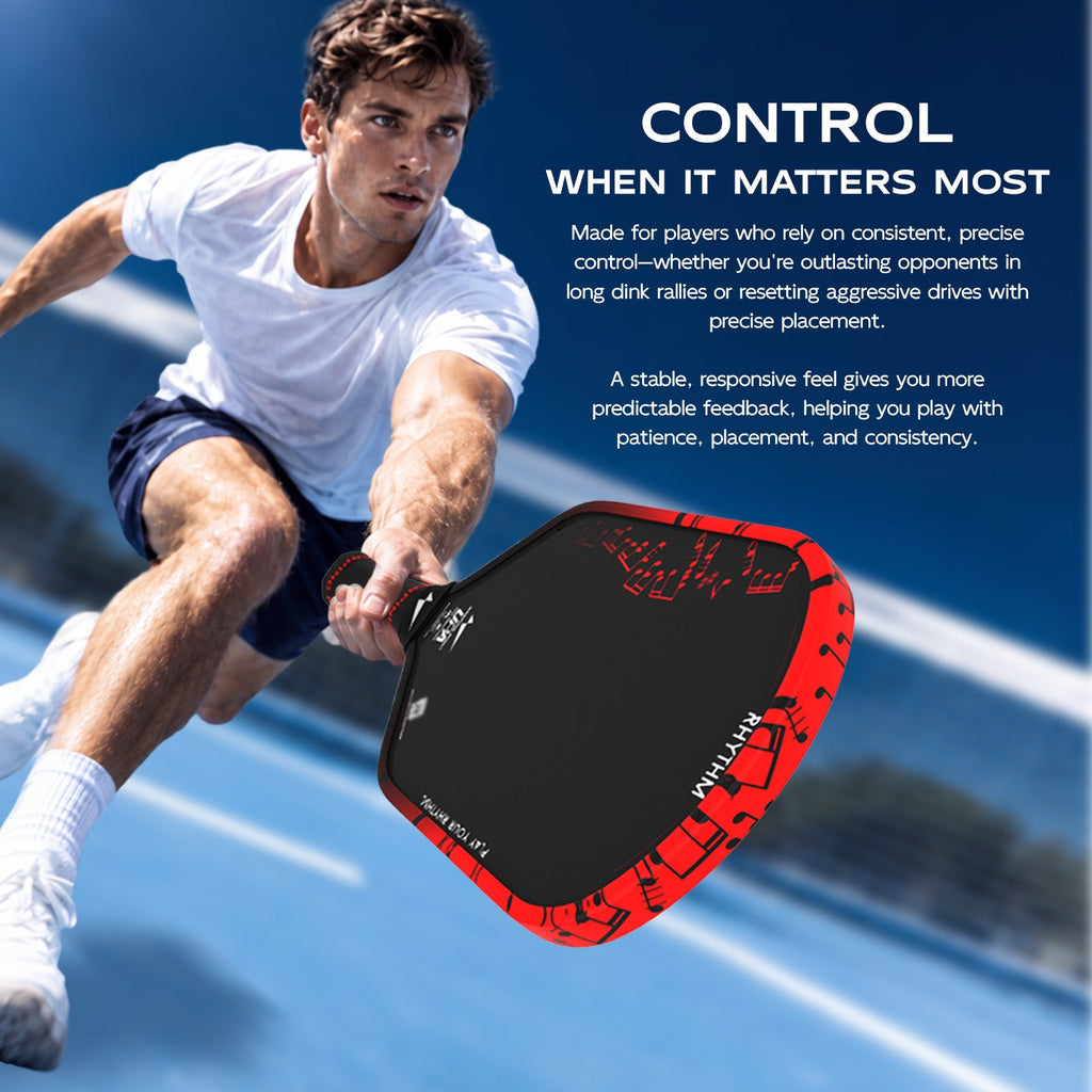Rhythm Hybrid Pickleball Paddle – Red