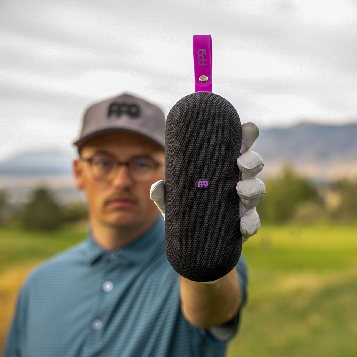 PPG A2 SLIM GPS Golf Speaker Powered by Golf Logix - Purple
