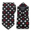 Card Suits Vegas Hidden Message Black Men's Tie