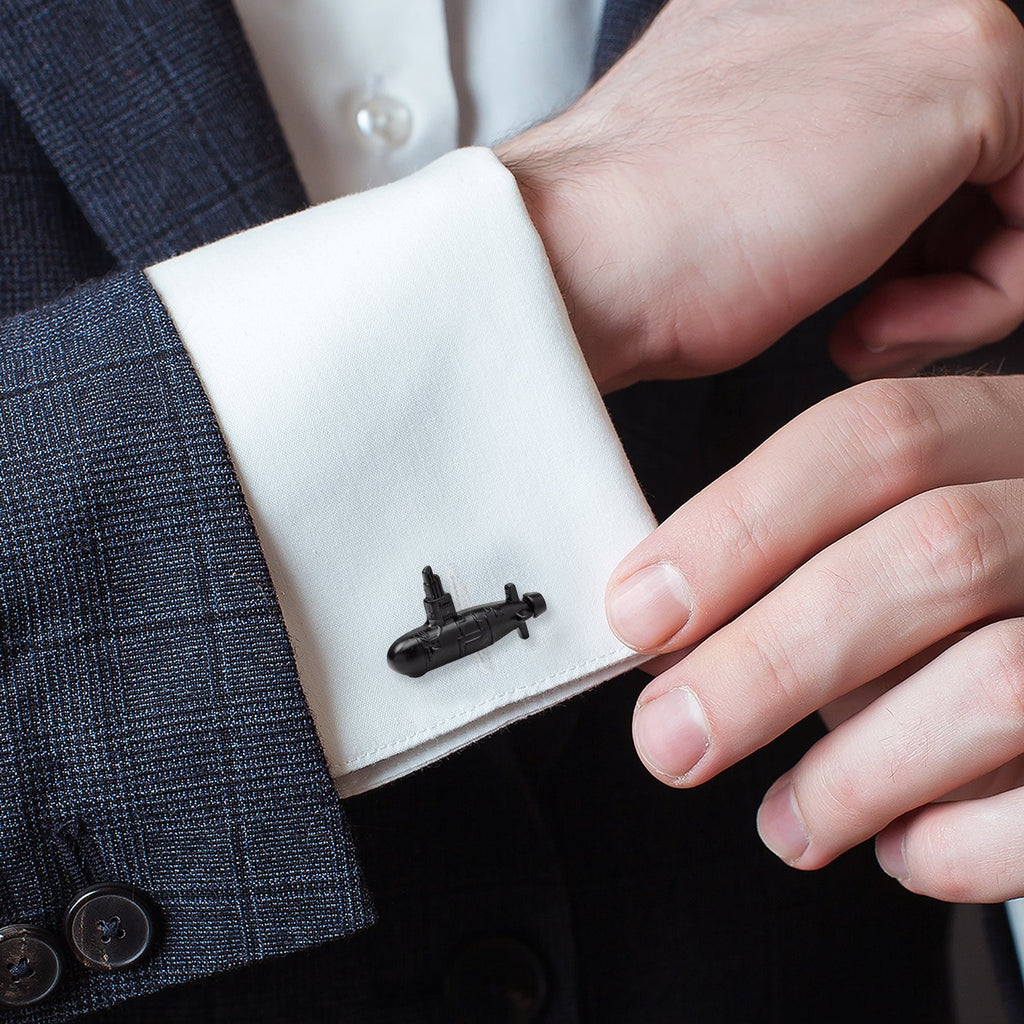 US Submarine Black 3D Cufflinks