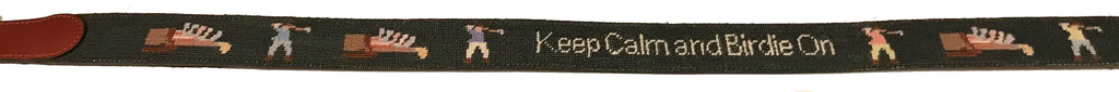Golf Birdie On Needlepoint Belt (Final Sale)