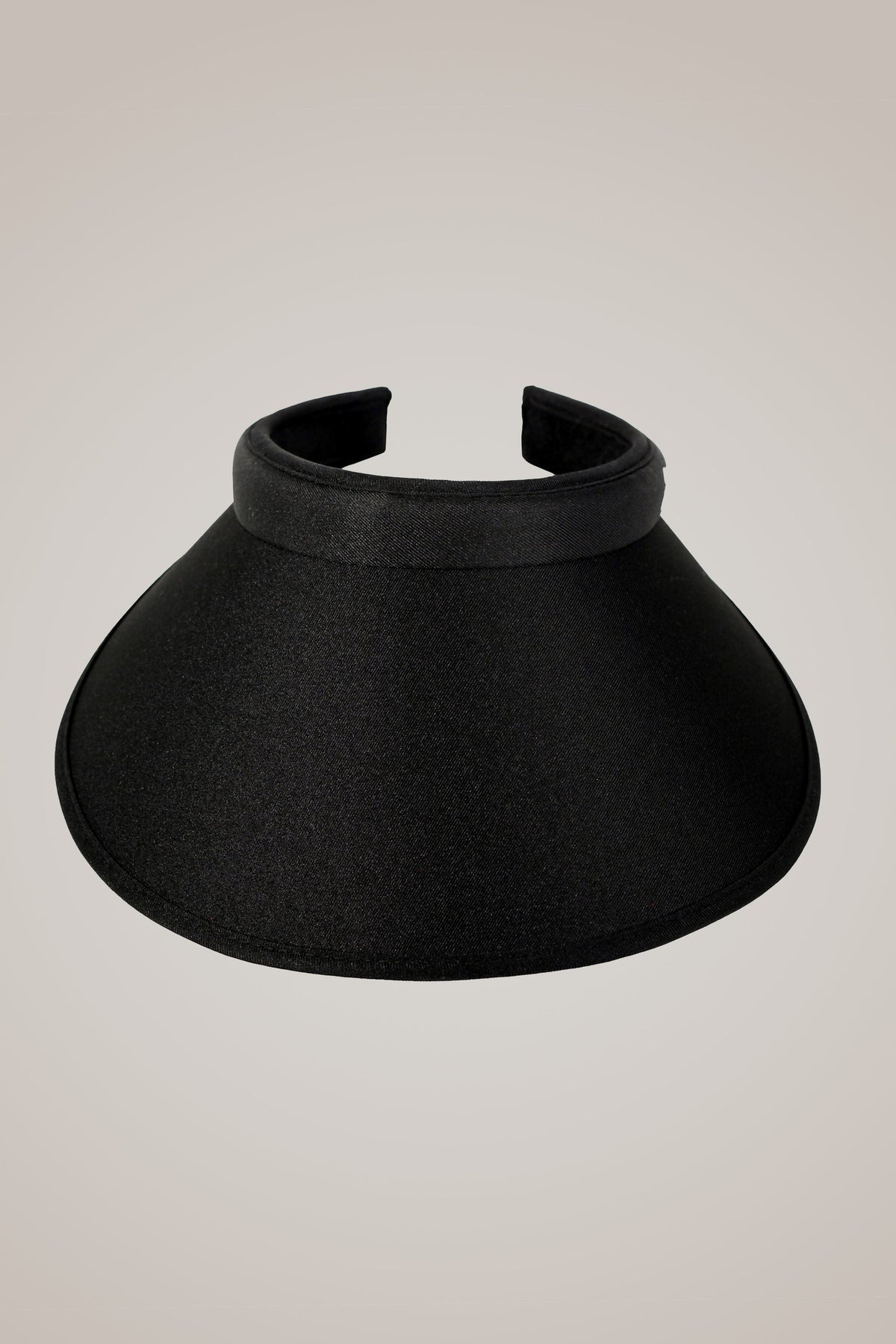 Black Wide Brim Slide On Visor