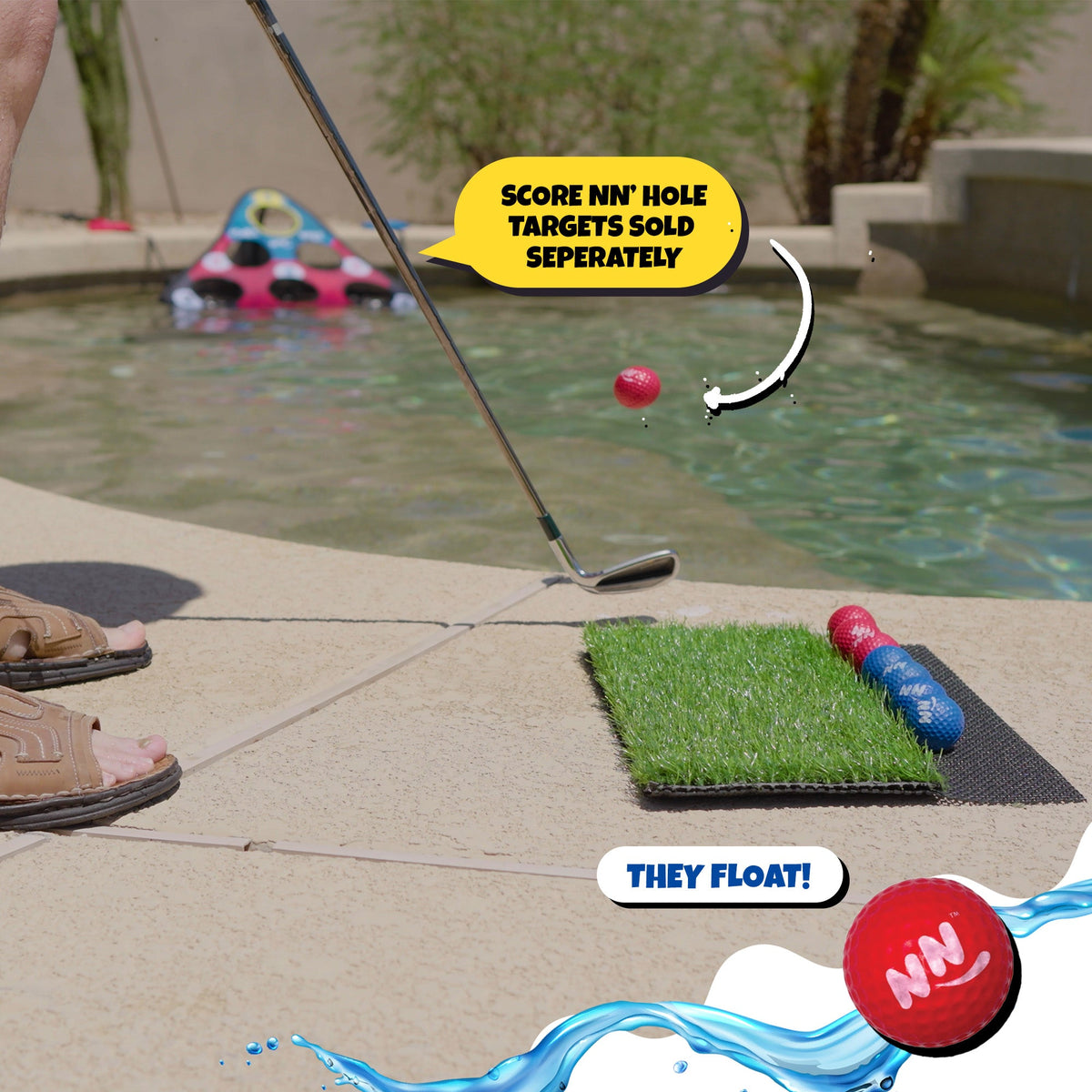 CHIP GM 1x Mat & 16x Foam Golf Balls | Realistic Turf Feel | Designed to Sharpen Your Short Game Anywhere