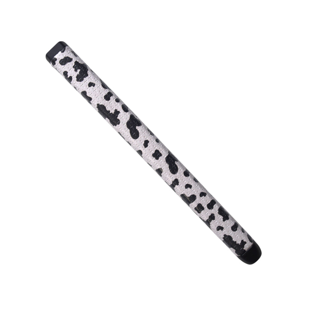 Cow Print Putter Grip | Midsize | Premium PU Material | Stable Feel | Golf | Black White Spotted