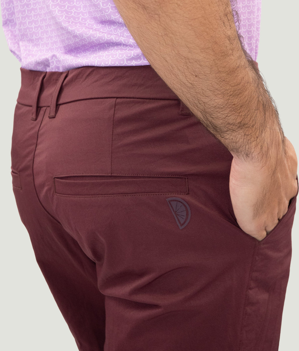Short Game Classic Golf Shorts Wine