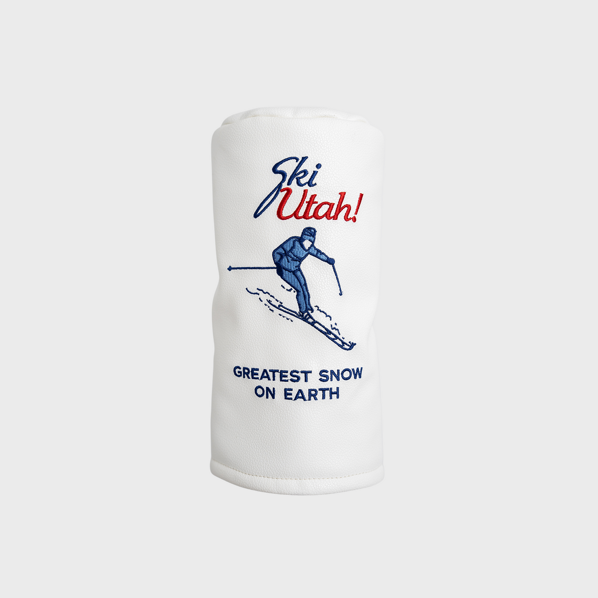 Ski Utah! Driver Headcover | Premium White Ski Utah! License Plate Driver Headcover