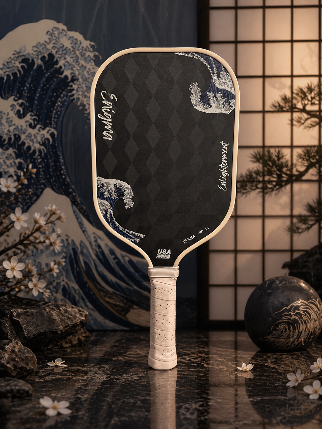 Enlightenment | 3D18K Raw Carbon Fiber Pickleball Paddle | Enigma