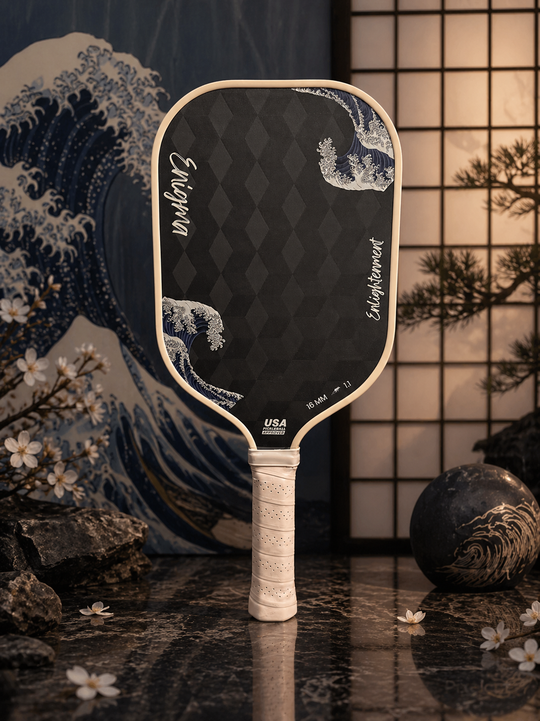 Enlightenment | 3D18K Raw Carbon Fiber Pickleball Paddle | Enigma