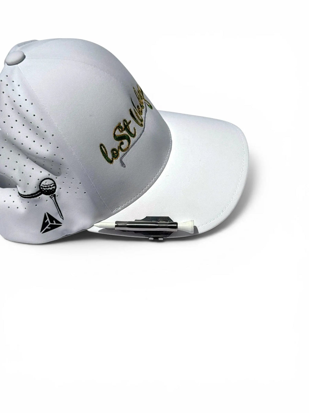 Lost Wedge™ Official Logo Performance Golf Hat White
