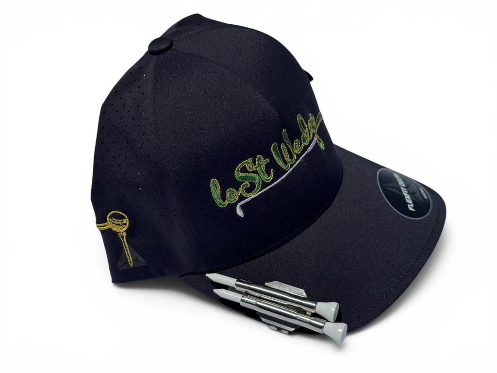 Lost Wedge™ Official Logo Performance Golf Hat Black
