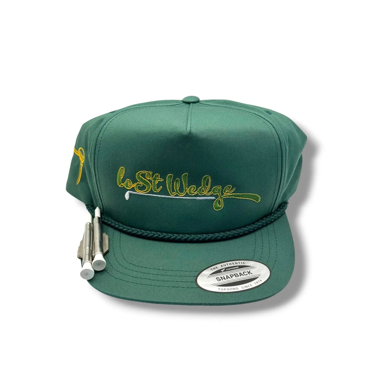 Lost Wedge™ Official Logo Retro Golf Hat Spruce Green