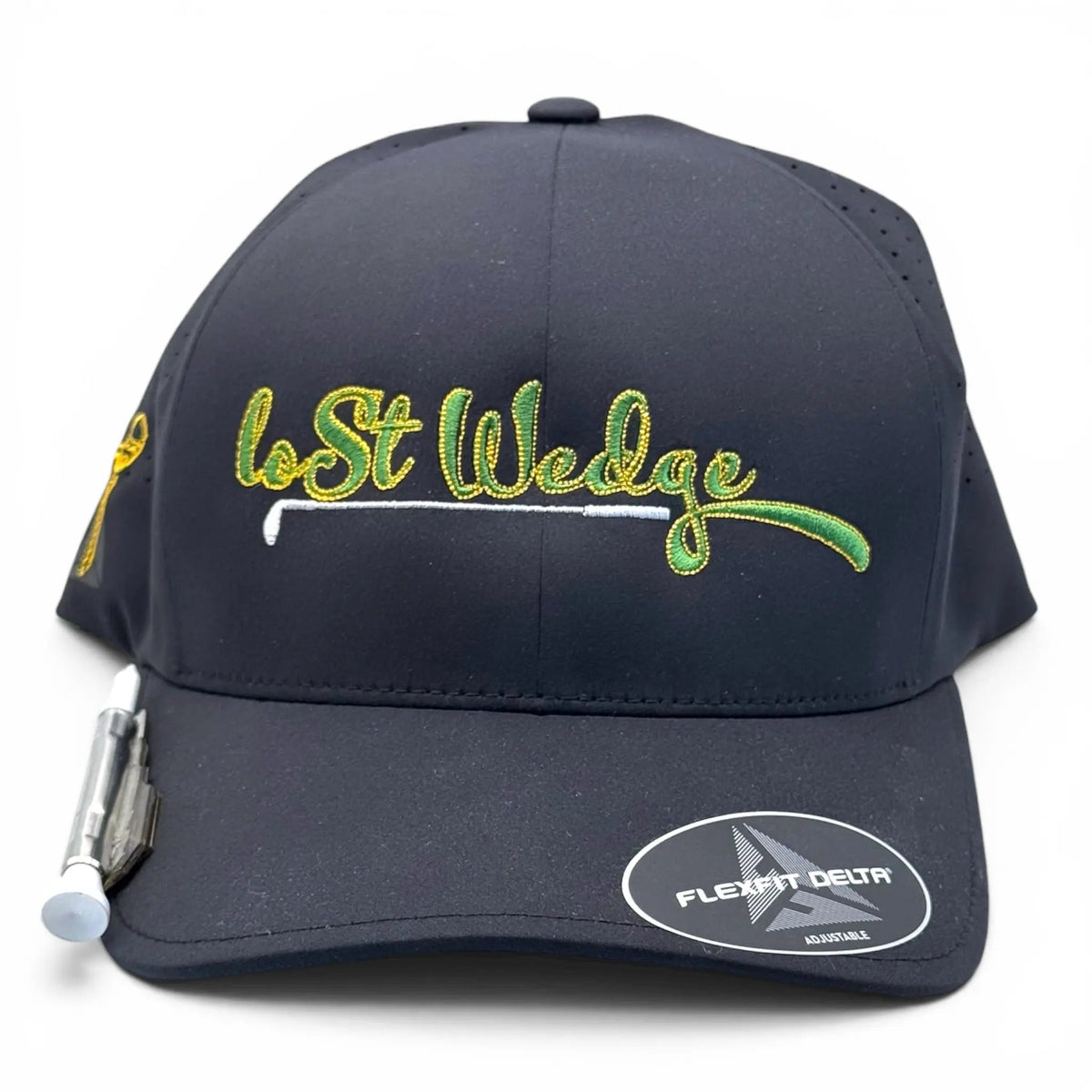 Lost Wedge™ Official Logo Performance Golf Hat Black