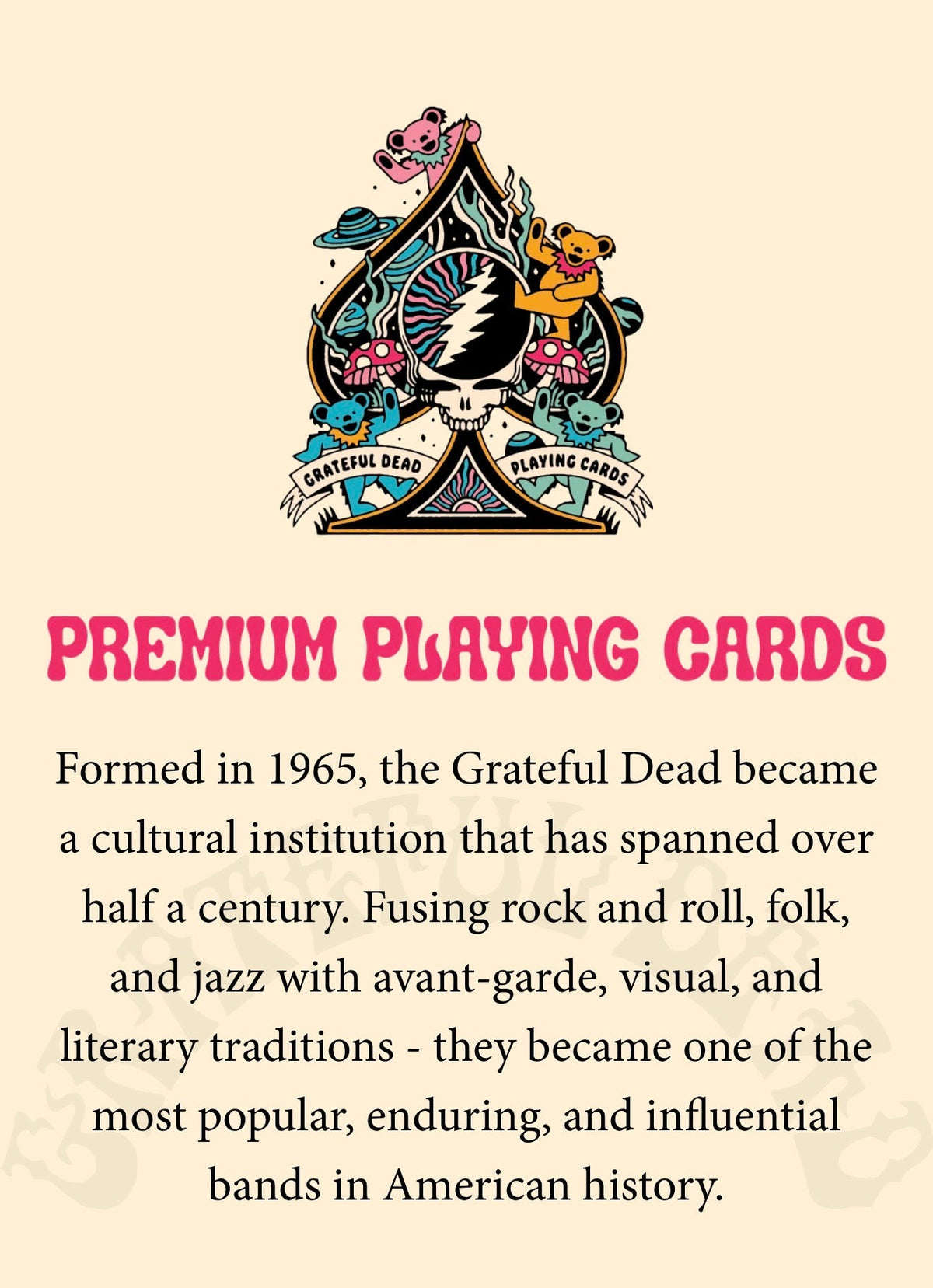 Grateful Dead Drops Dancing Bears Pickleball Paddle Cover & Playing Card Collectors Edition