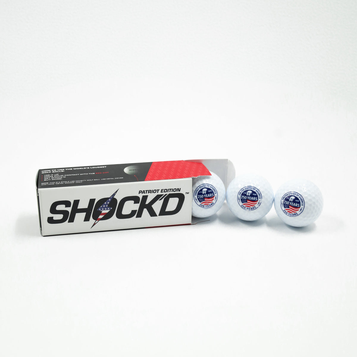 SHOCK'D Golf Balls - Patriot Edition