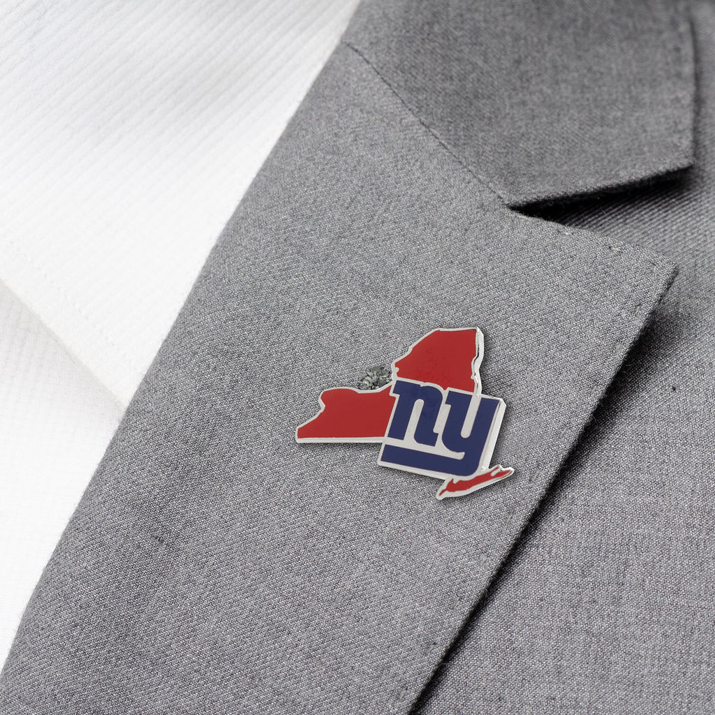 NFL New York Giants State Shaped Lapel Pin