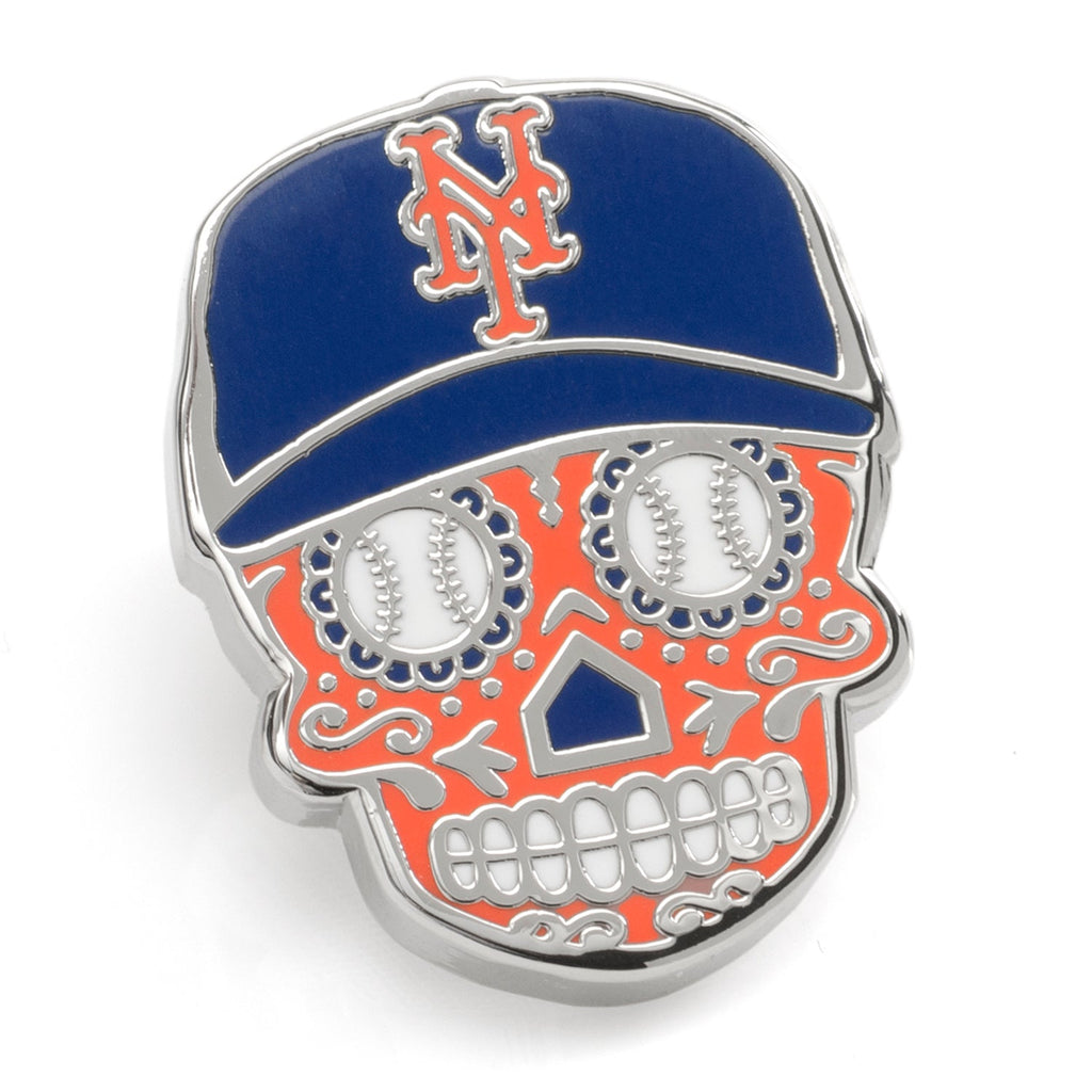 MLB New York Mets Sugar Skull Lapel Pin