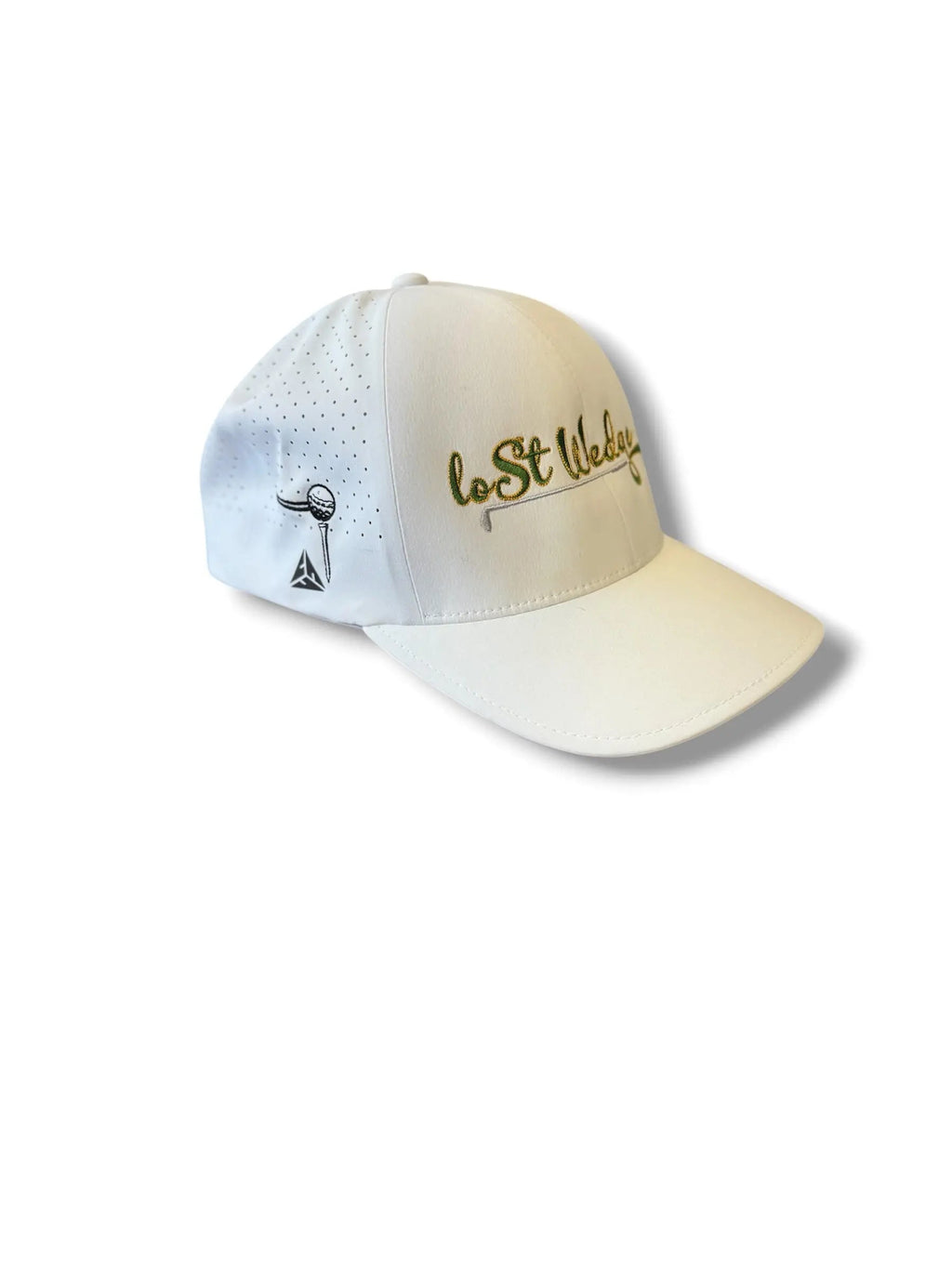 Lost Wedge™ Official Logo Performance Golf Hat White