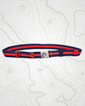 THE BYRD GOLF BELT - Blue/Red Stripe