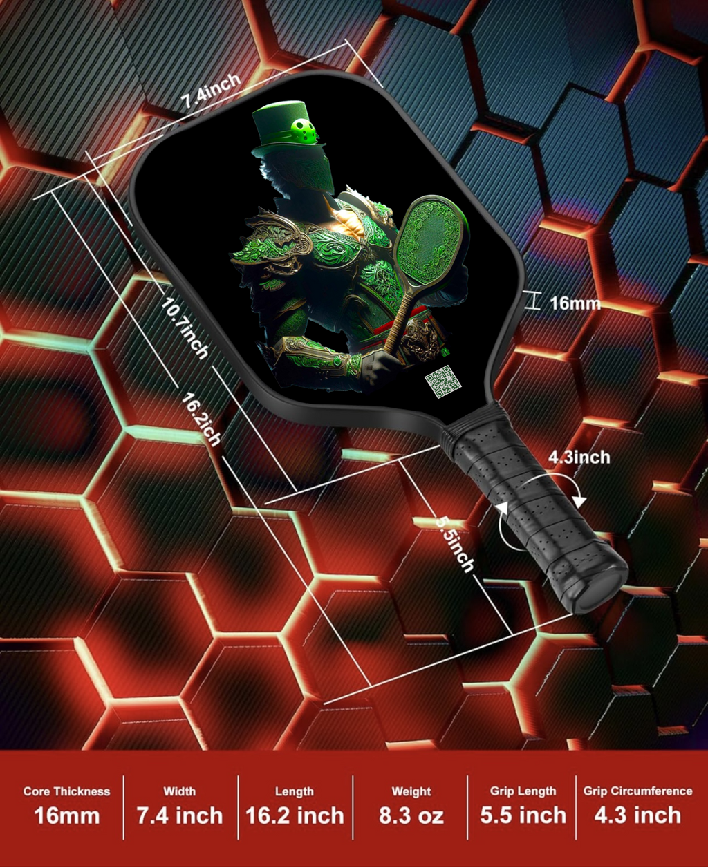 Harry Potter - Hufflepuff Stripe - Pickleball Paddle