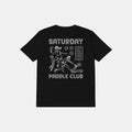 Retro Saturday Paddle Club Pickleball Tee (Black)