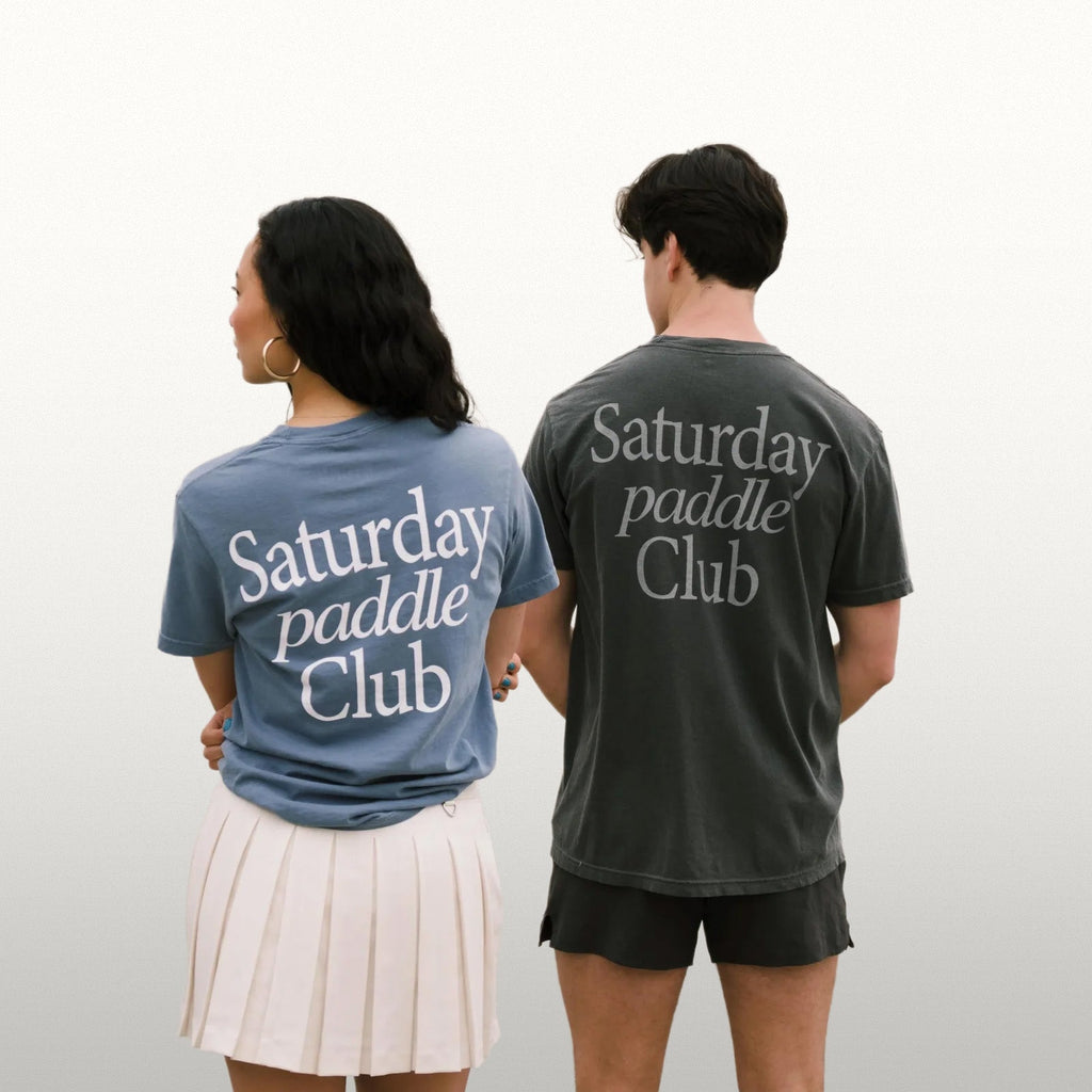 Saturday Paddle Club Pickleball Tee (Blue)