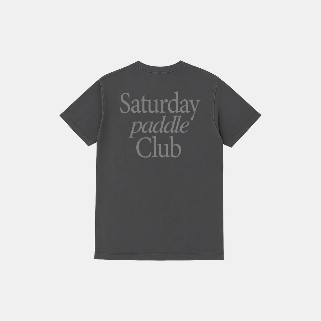 Saturday Paddle Club Pickleball Tee (Dark Gray)