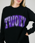 Twoey Black Crewneck Sweatshirt