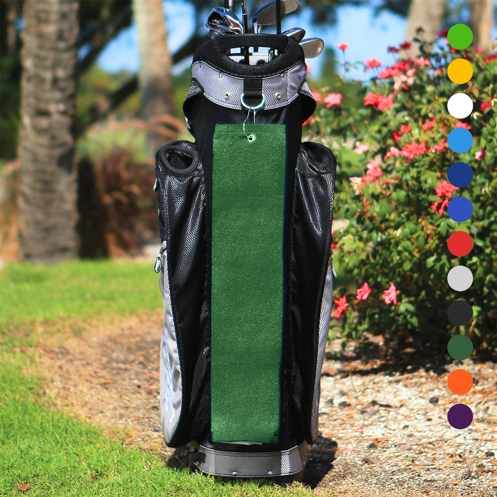 Tri-Fold Diamond Velour Golf Towel: Grommet & Hook Pack of 3