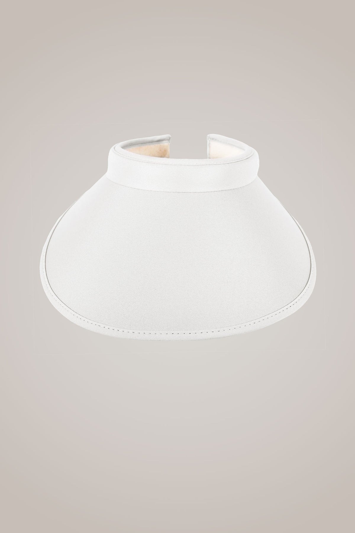 White Wide Brim Slide On Visor