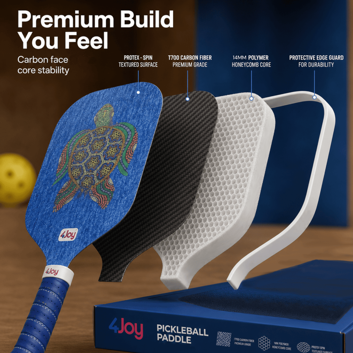 AMP4 Pickleball Paddle - Retro