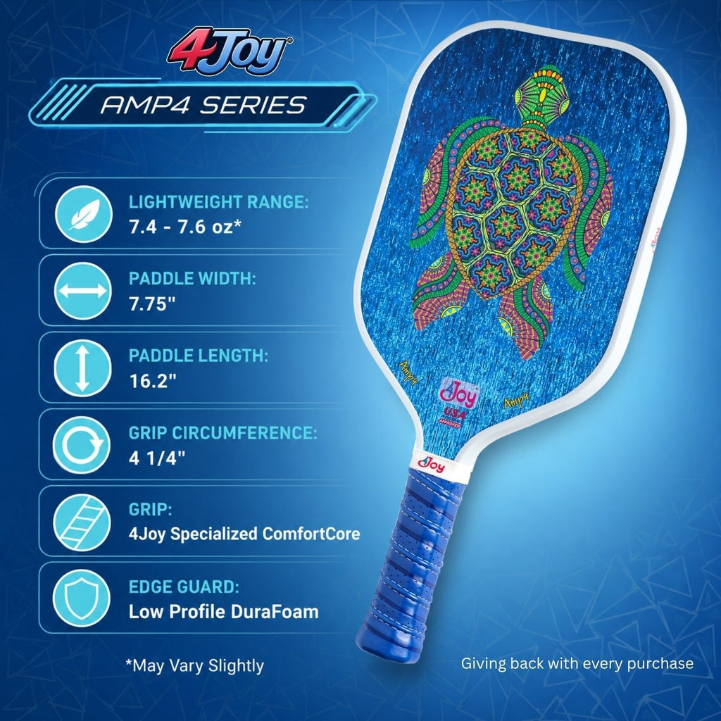 AMP4 Series Turtle Design Pickleball Paddle