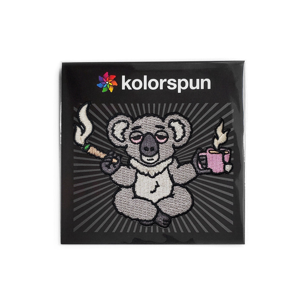 High Koala Tea Pun Patch