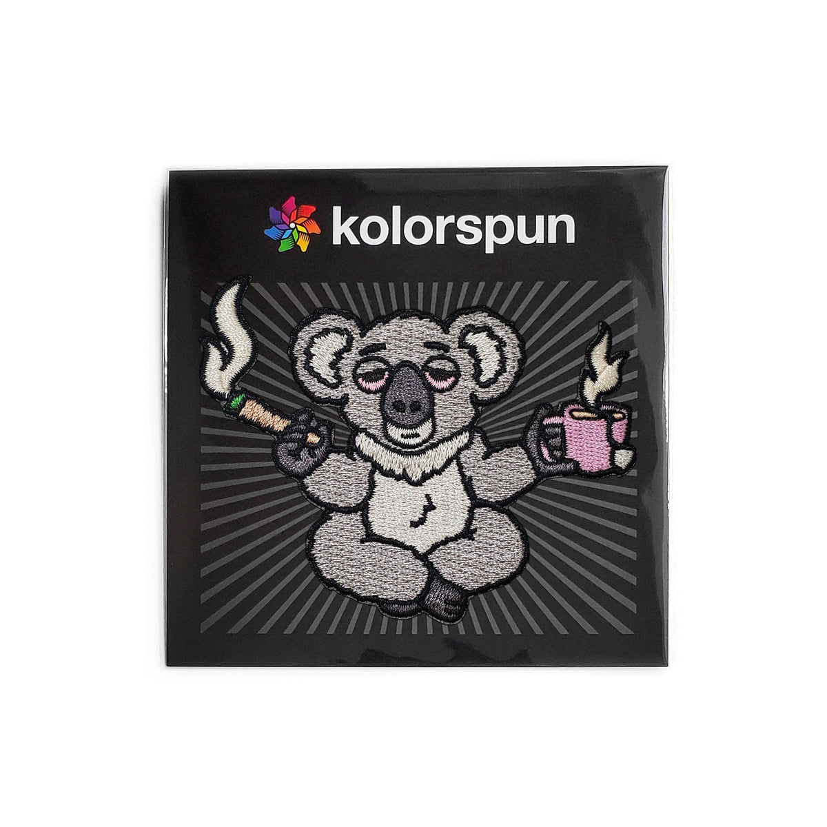 High Koala Tea Pun Patch