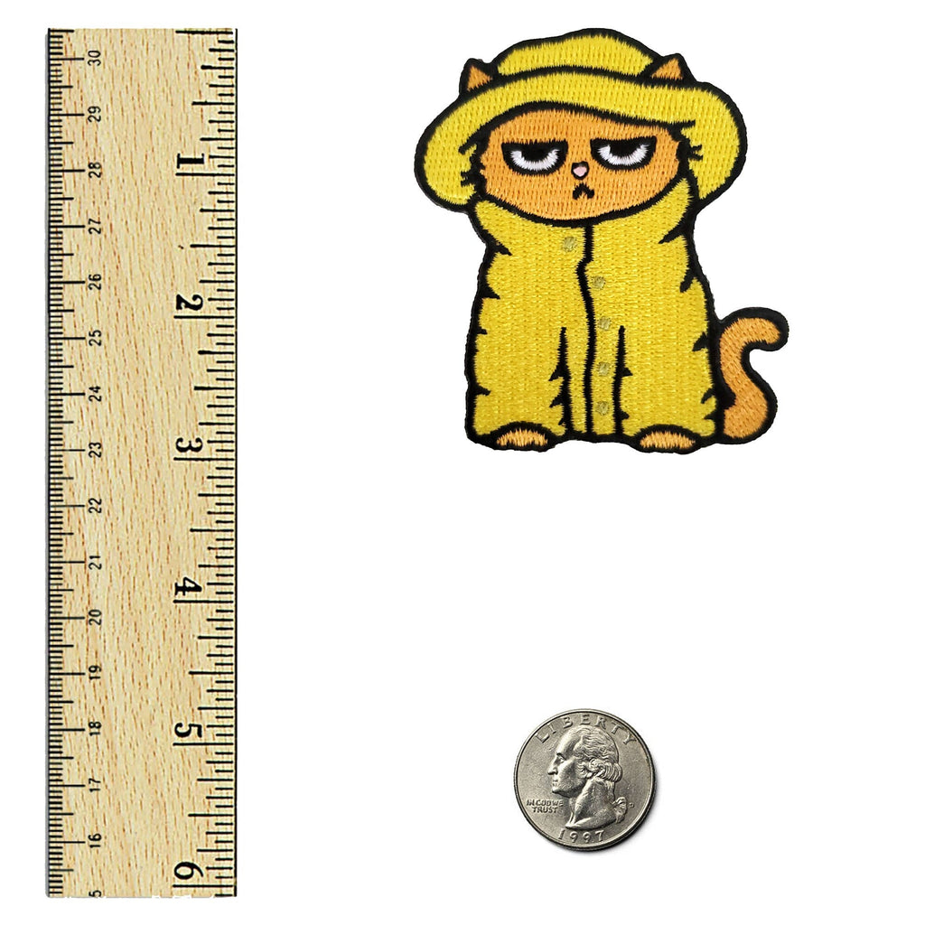 Grumpy Raincoat Cat Patch