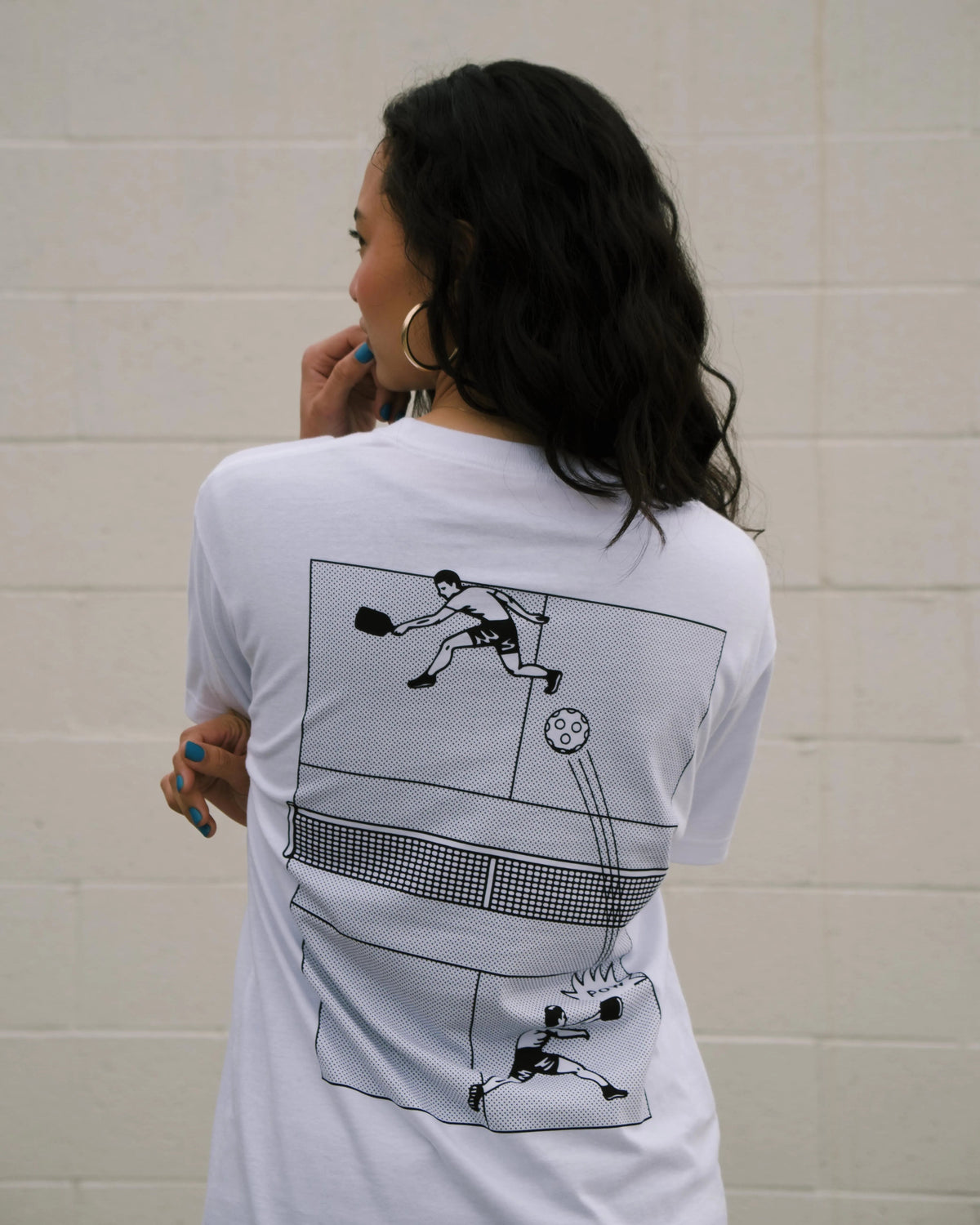 Retro Revival Court Pickleball Tee (Black)