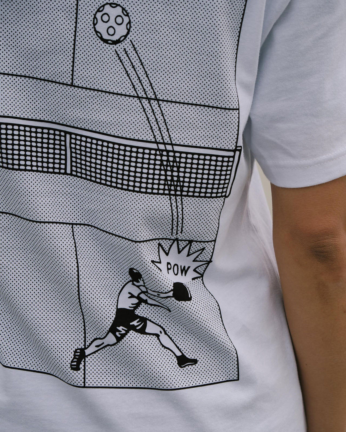 Retro Revival Court Pickleball Tee (Black)