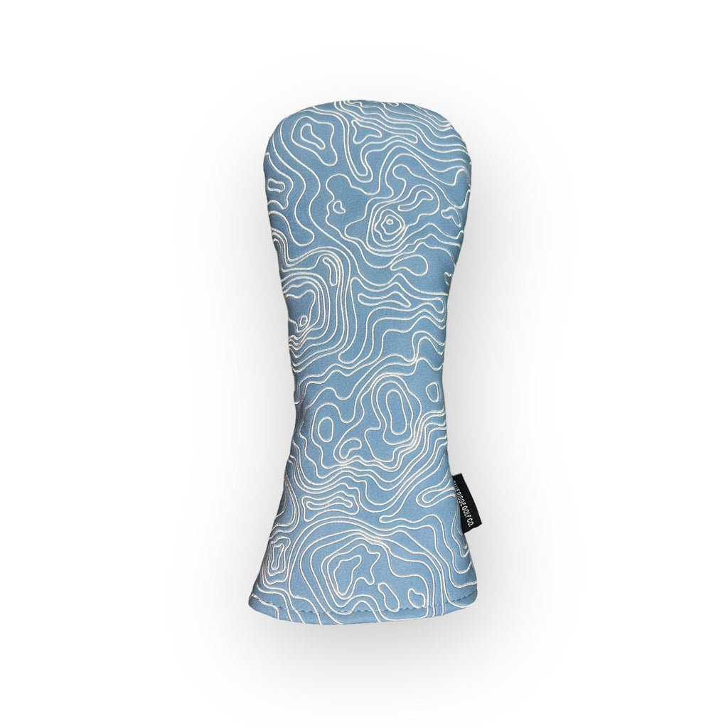 Topographic Edition - Carolina Blue / Embroidered Pure White