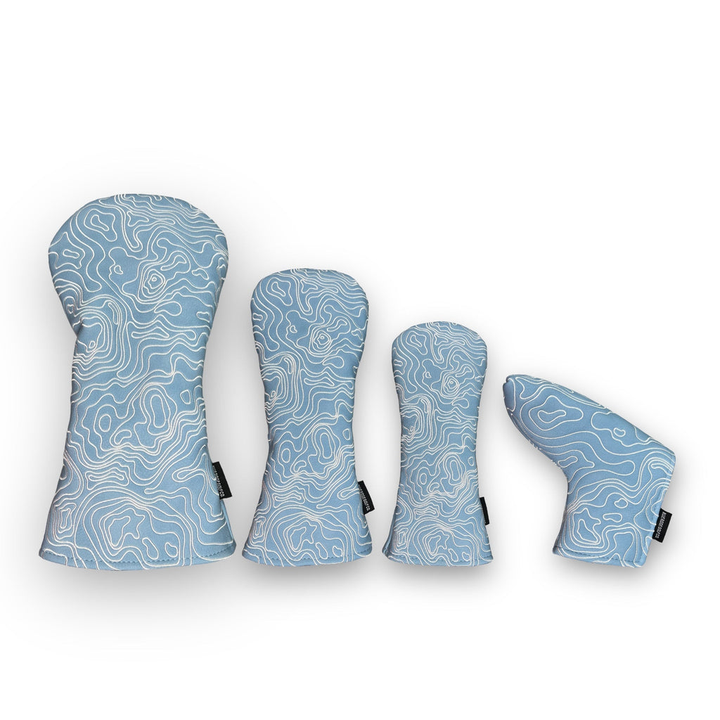 Topographic Edition - Carolina Blue / Embroidered Pure White