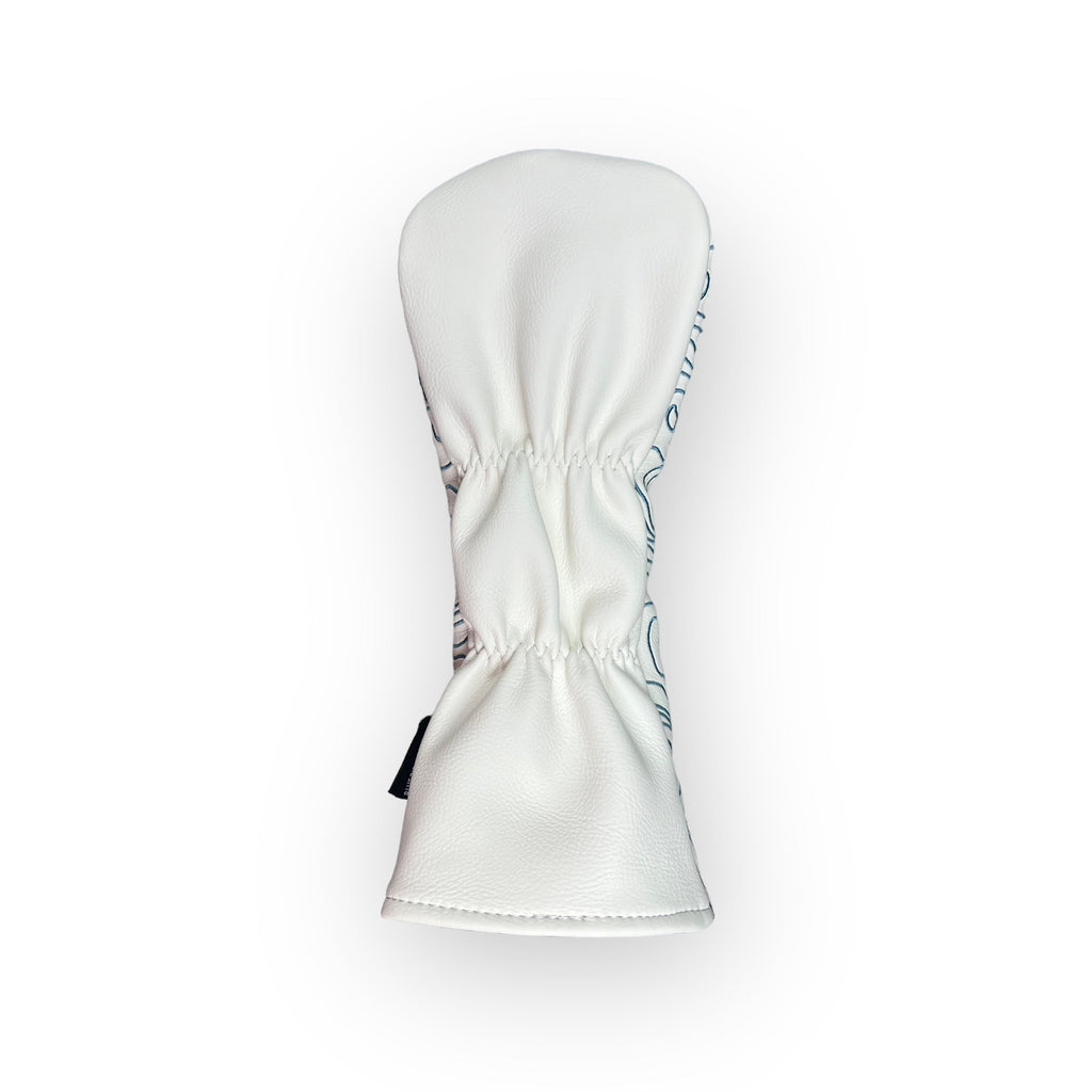 Topographic Edition - Pure White / Embroidered Carolina Blue