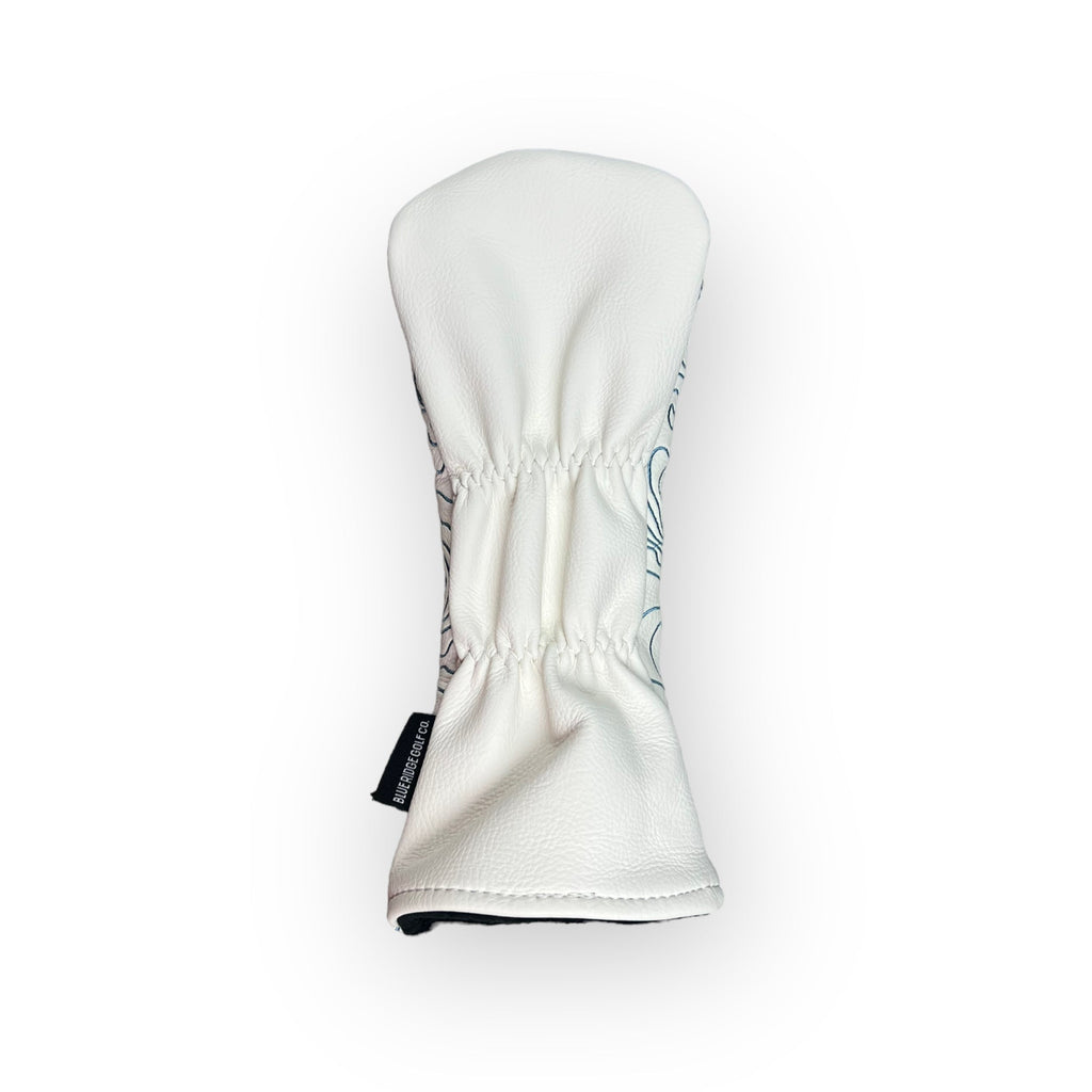 Topographic Edition - Pure White / Embroidered Carolina Blue