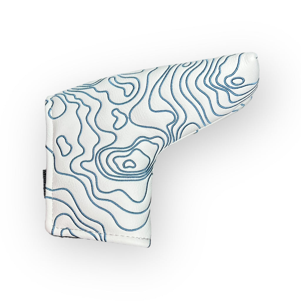 Topographic Edition - Pure White / Embroidered Carolina Blue