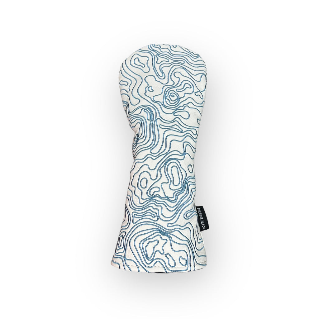 Topographic Edition - Pure White / Embroidered Carolina Blue