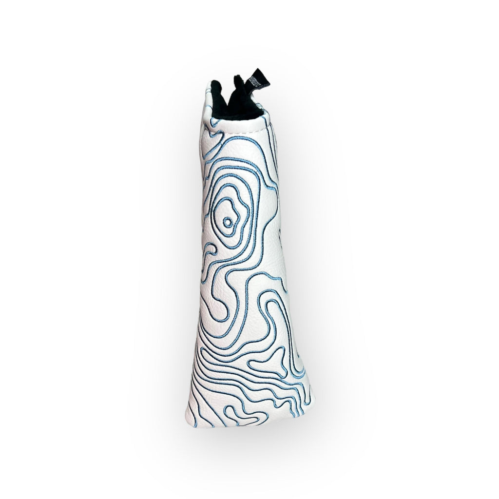 Topographic Edition - Pure White / Embroidered Carolina Blue