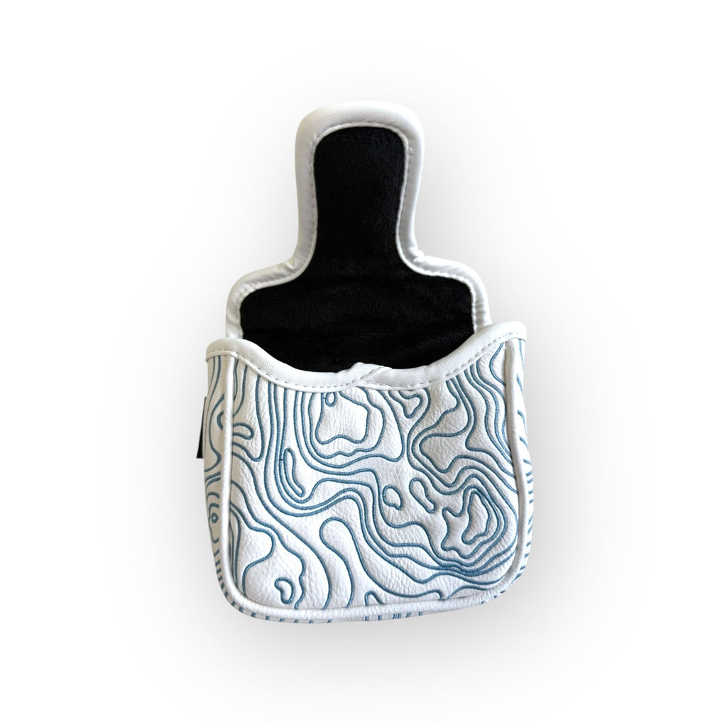 Topographic Edition - Pure White / Embroidered Carolina Blue
