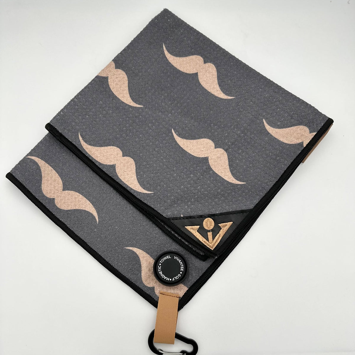 Urban Gent | Mustache Patterned Magnetic Golf Towel