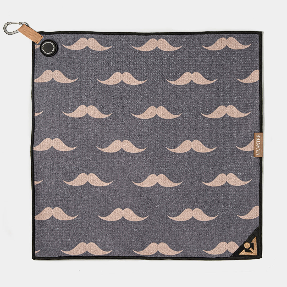 Urban Gent | Mustache Patterned Magnetic Golf Towel